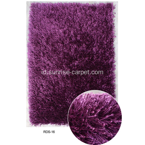 Polyester Silk Shaggy Karpet dan Karpet Dengan Desain